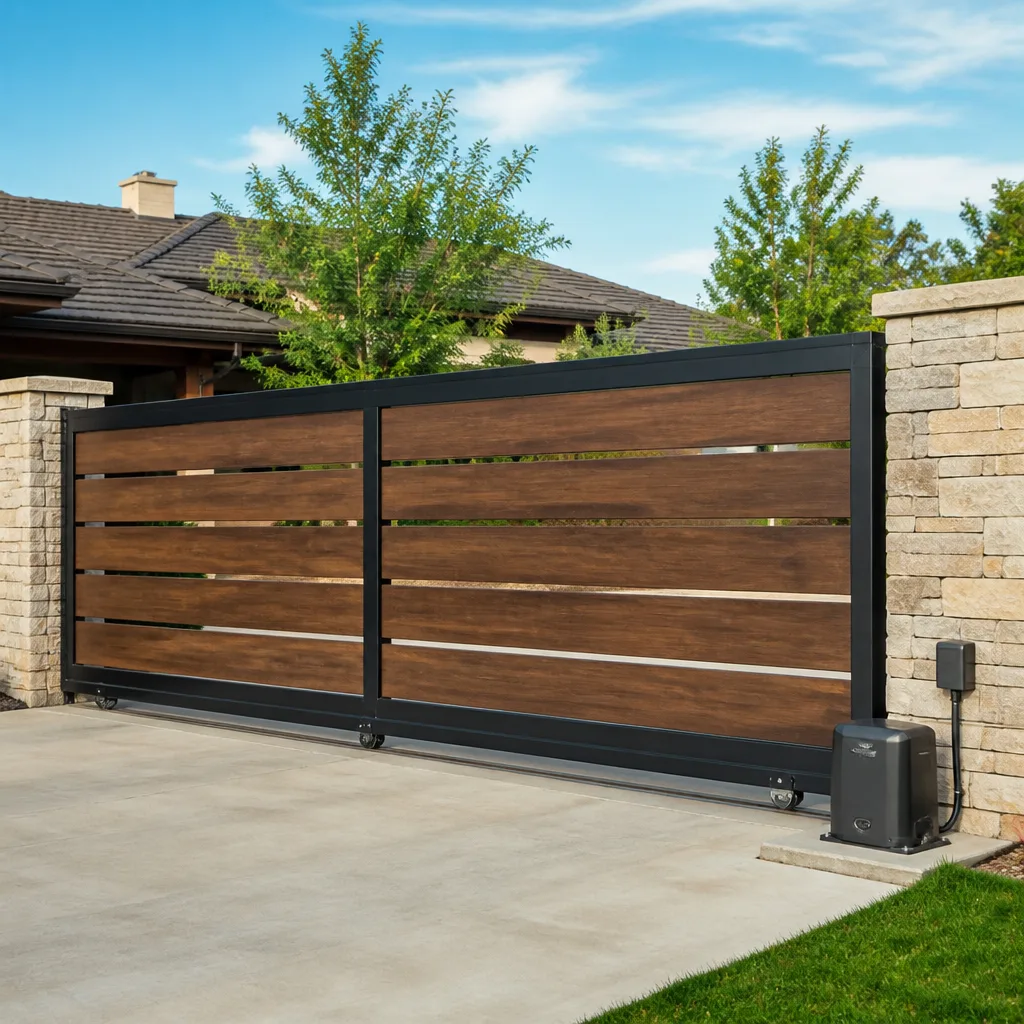 Sliding driveway gates